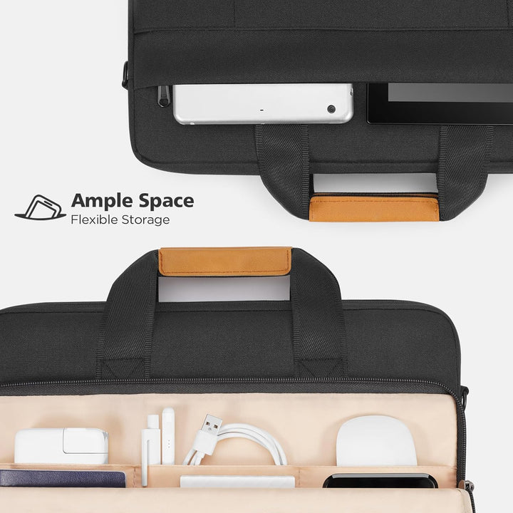 Stylish unisex laptop shoulder bag, water-resistant, offering 360° protection for your device.