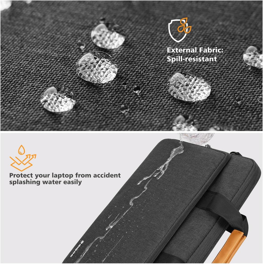 Professional unisex laptop shoulder bag, durable water-resistant material, tech accessories organizer.