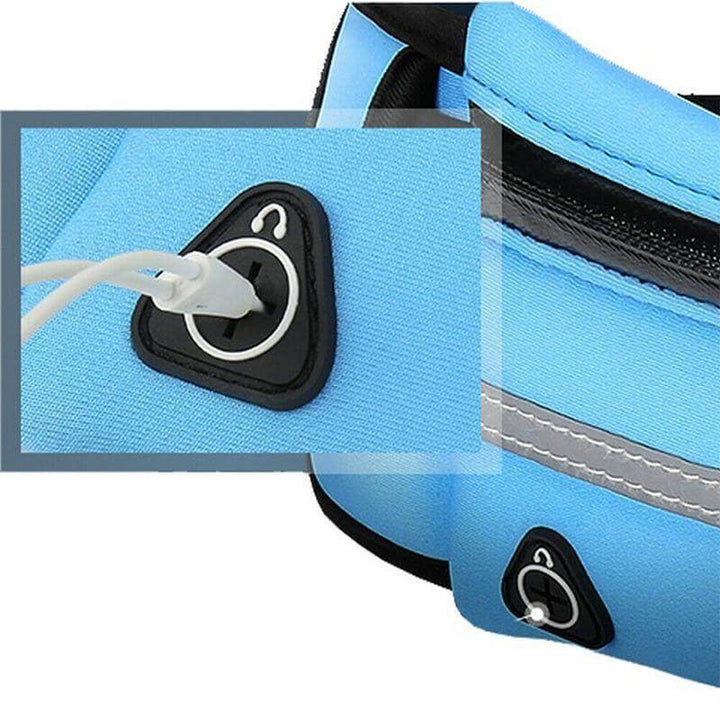 Water-resistant waist pack for runners, offering secure and bounce-free storage.