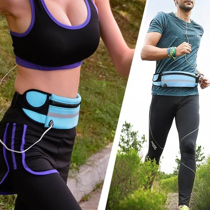 Adjustable running belt & fitness waist pack, perfect for gym, outdoor sports & travel.