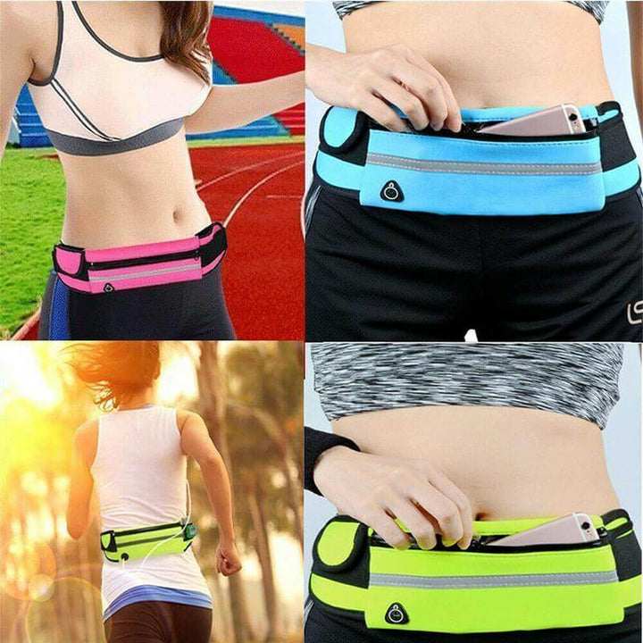 Fitness waist pack with secure compartments; 1+1 FREE offer for active lifestyles.