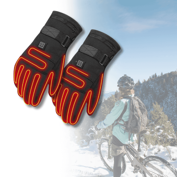 Unisex Waterproof Electric Heated Gloves, HeatGuard, for extreme cold weather outdoor activities.