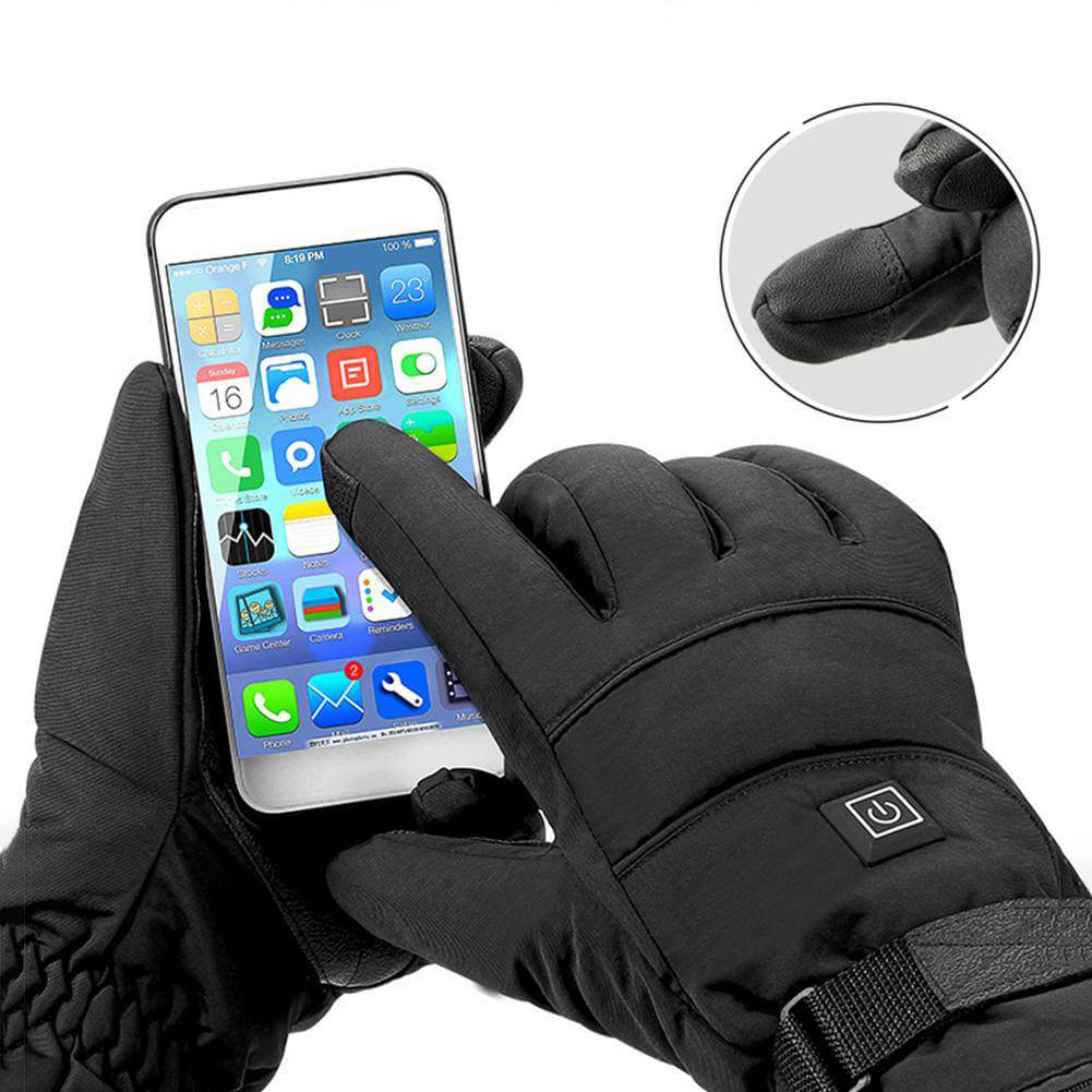 HeatGuard electric waterproof gloves, essential cold weather gear for motorcycle riders & outdoor enthusiasts.