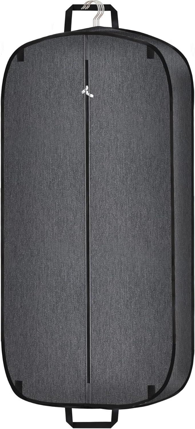 Unisex waterproof foldable garment bag for suits, dresses. Ideal travel & storage solution, protects formal wear.