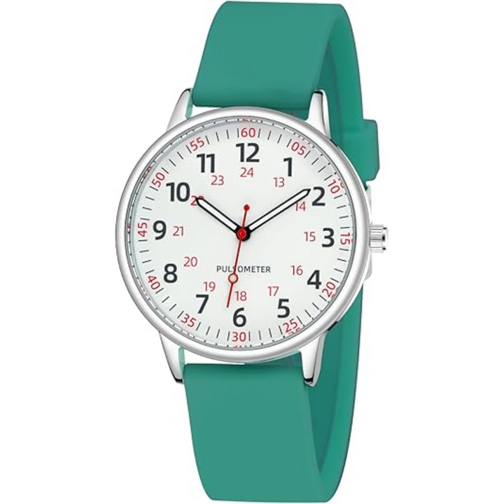 Professional unisex nurse watch, waterproof with a prominent second hand for accurate timing.