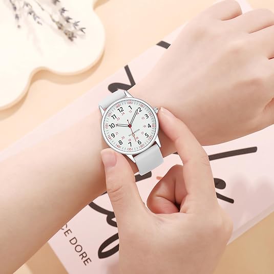 Healthcare professional's choice: durable, waterproof silicone nurse watch with second hand.