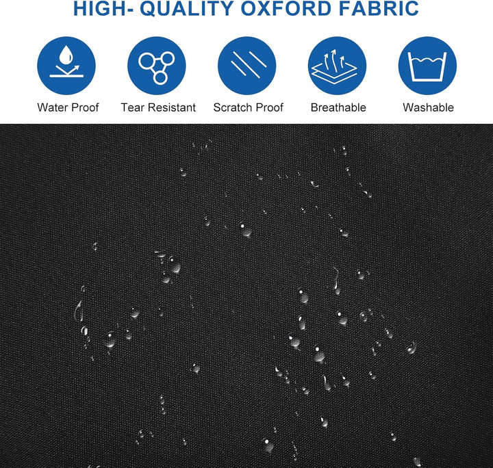 Durable waterproof oxford garment bag for suits, dresses & coats. Perfect for travel & wardrobe organization with gusset & pockets.