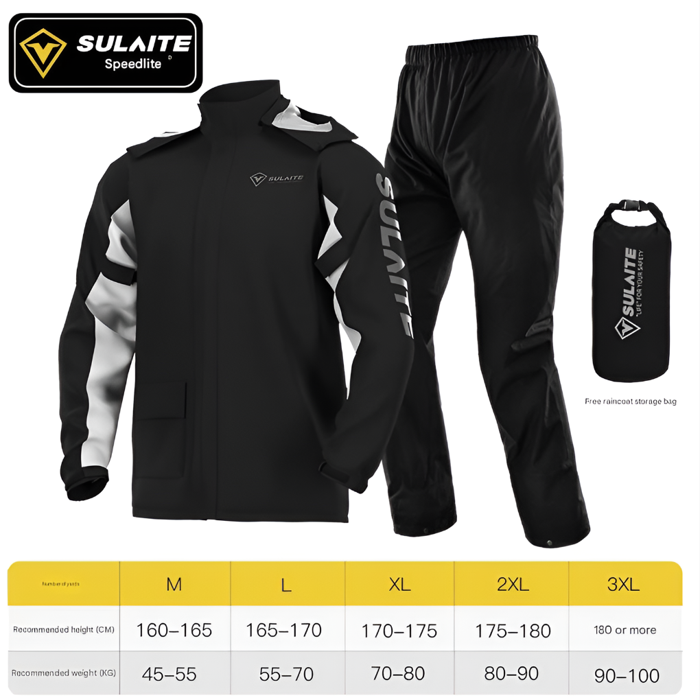 Lightweight, packable unisex rain suit with waterproof jacket & pants. Essential outdoor gear for all weather protection.