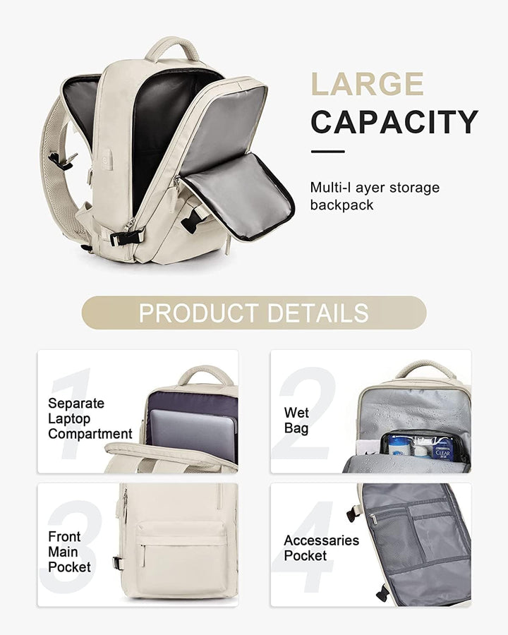 Durable waterproof outdoor pack for adventure. Unisex design, keeps gear dry & organized with shoe slot.