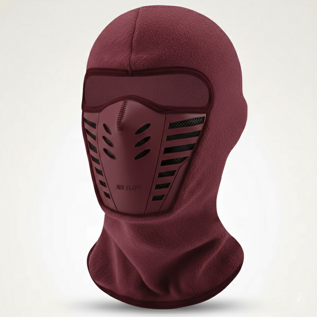 Full-face windproof balaclava offering thermal warmth for skiing, snowboarding & winter sports.