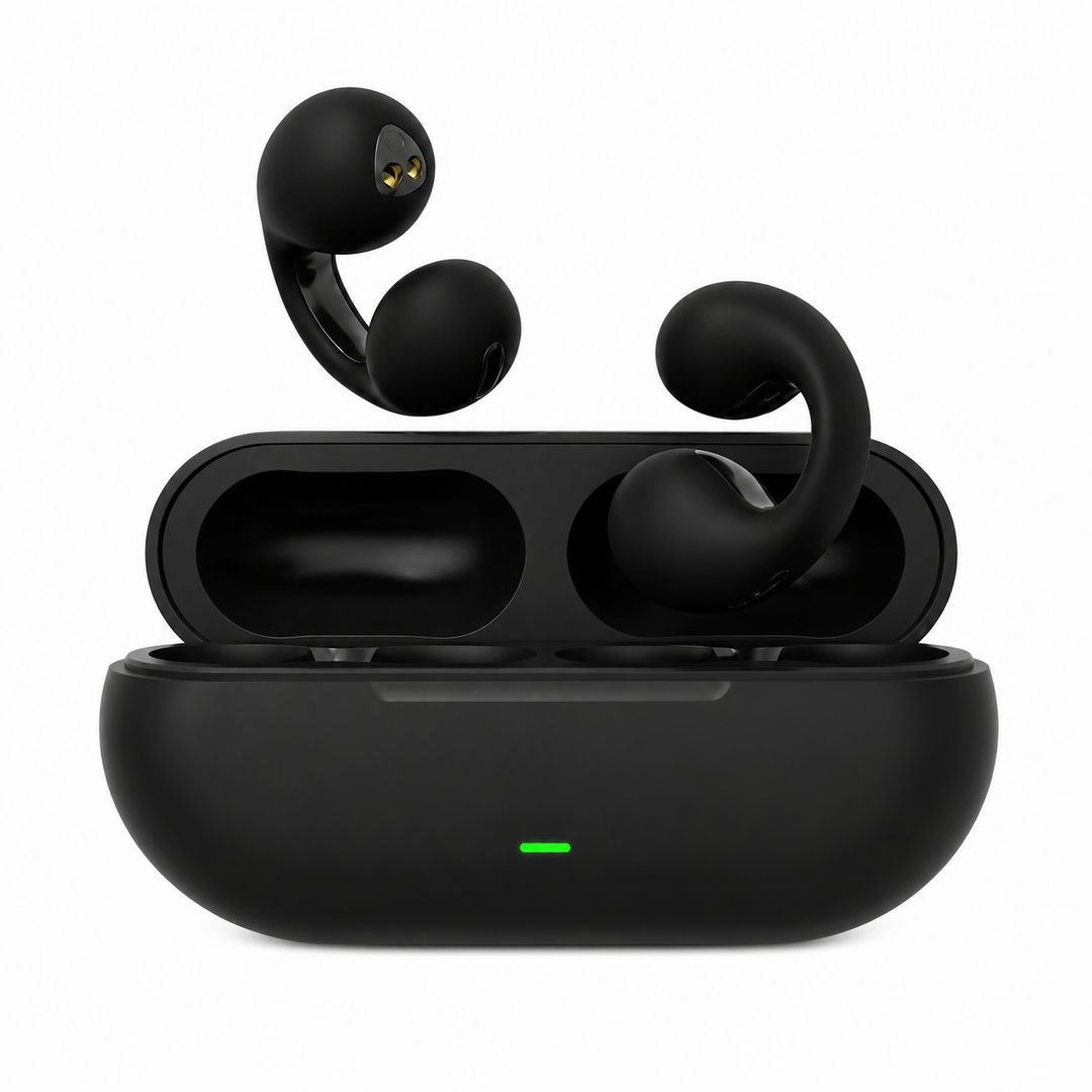 Unisex wireless bone conduction earbuds, perfect for sports, running & gym. Open-ear design, lightweight Bluetooth audio.