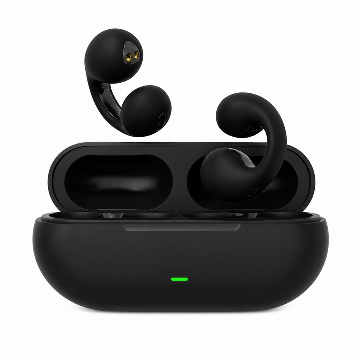 Unisex wireless bone conduction earbuds, perfect for sports, running & gym. Open-ear design, lightweight Bluetooth audio.