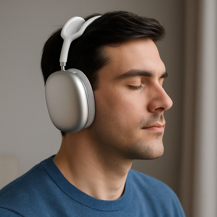 Comfortable over-ear Bluetooth headphones with deep bass & active noise cancelling.