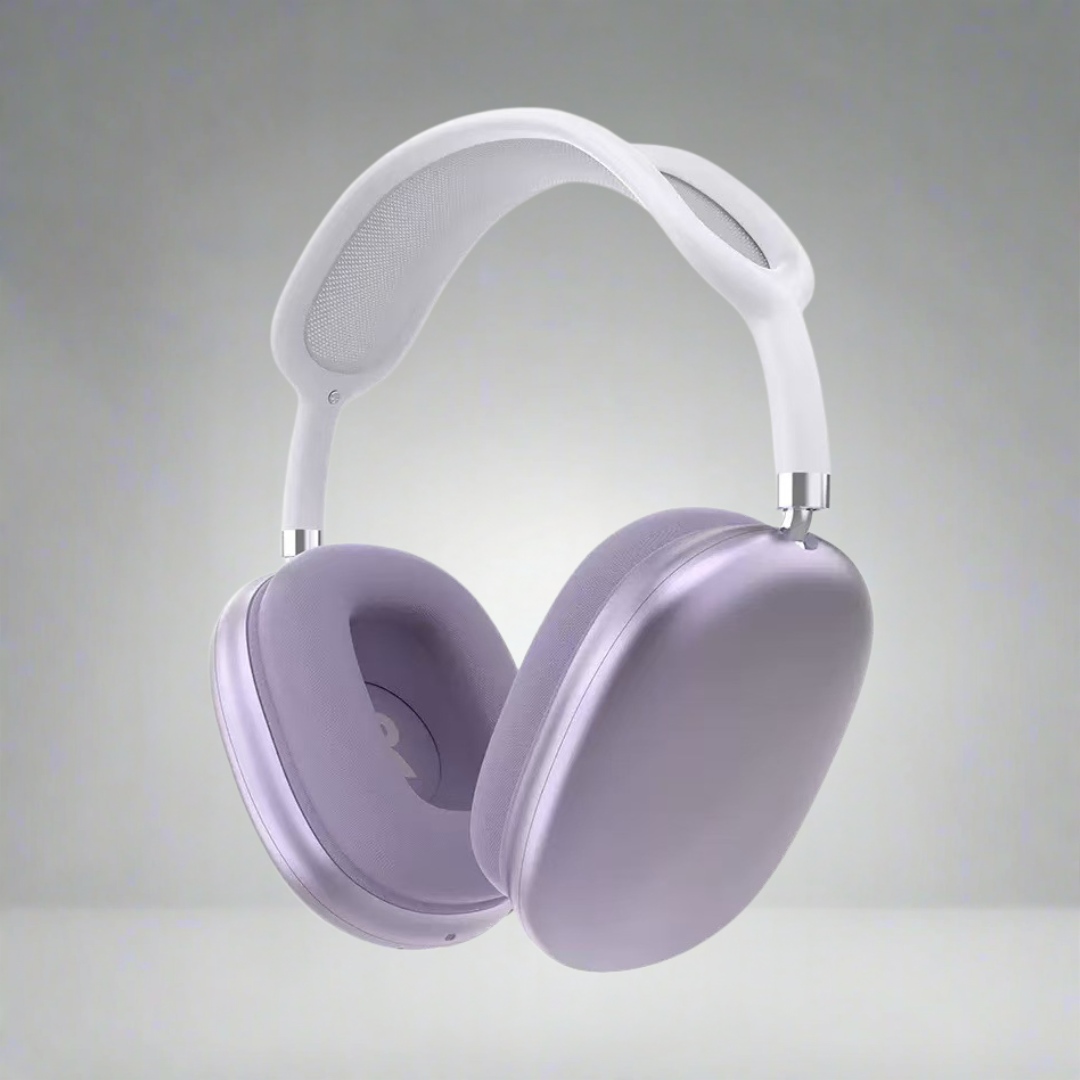 Modern design unisex wireless over-ear headphones with Bluetooth and noise cancelling.