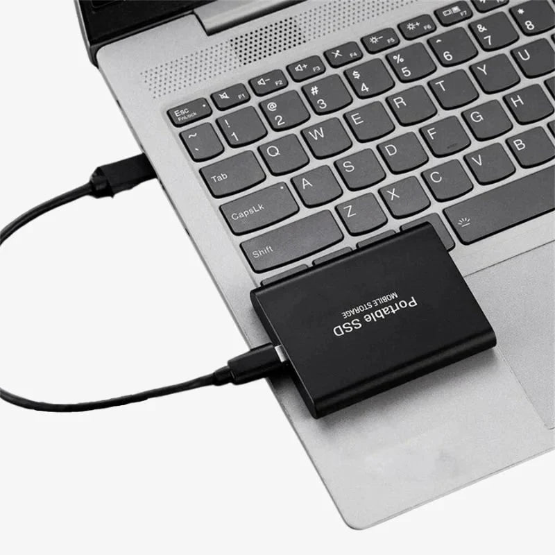 Unisex Ultra-Fast 4TB Portable External SSD - Compact Aluminum Drive