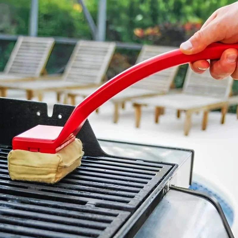 Universal Steam Grill Cleaner, bristle-free, for safe & effective BBQ grill cleaning. Heavy-duty outdoor cooking tool.