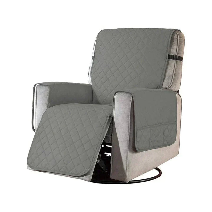 Easy-to-install universal chair cover, offering a snug fit and plush comfort.