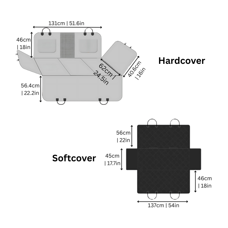 "Universal waterproof pet car seat cover with memory foam, plush and durable, fits any car for pet comfort and protection."