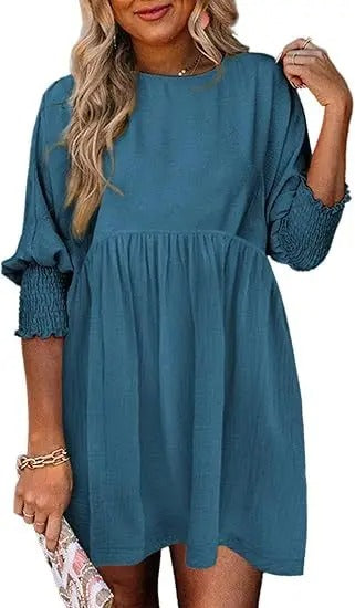 Tiered Ruffle Collar Dress - Modern
