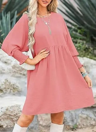 Tiered Ruffle Collar Dress - Modern