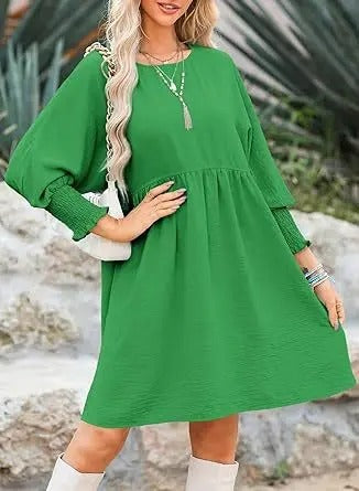 Tiered Ruffle Collar Dress - Modern
