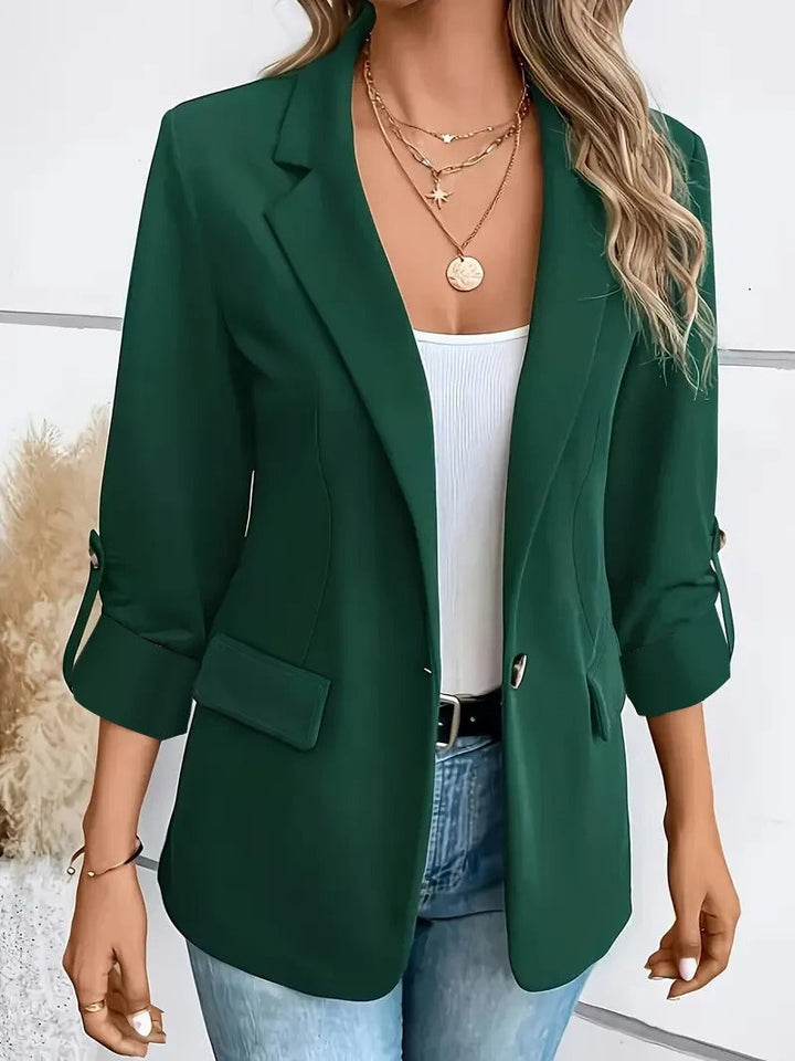 Women's Sleek Single-Breasted Blazer with Collar
