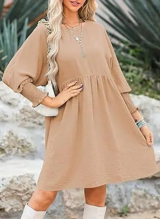 Tiered Ruffle Collar Dress - Modern