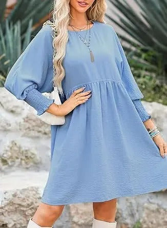 Tiered Ruffle Collar Dress - Modern