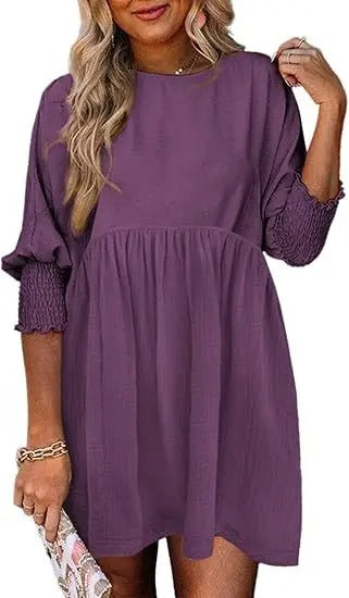 Tiered Ruffle Collar Dress - Modern