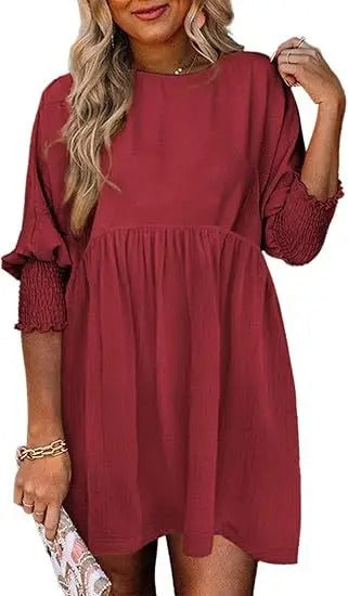 Tiered Ruffle Collar Dress - Modern