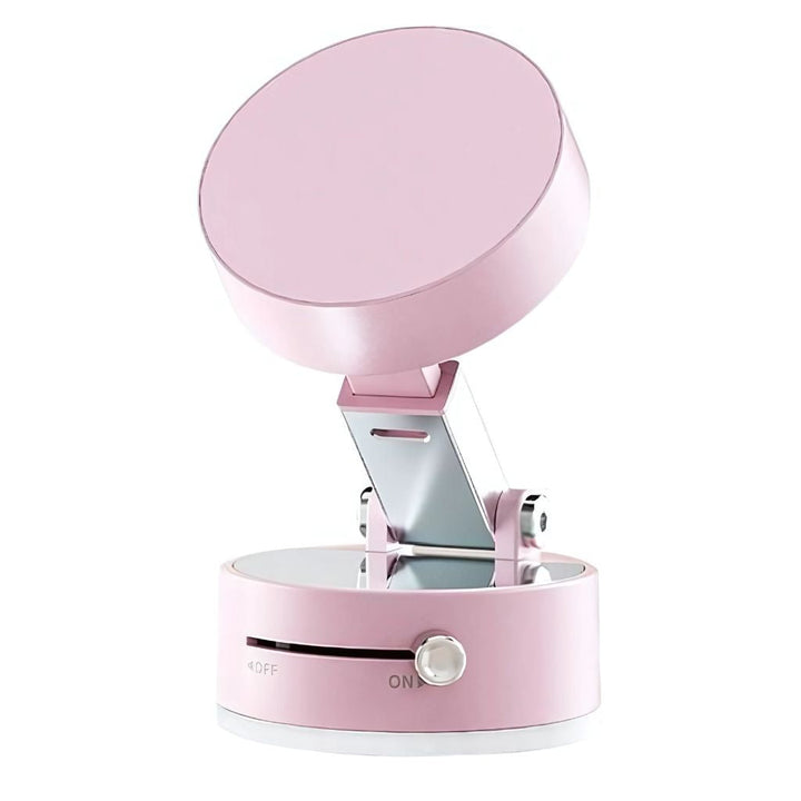 "Versatile magnetic phone mount with 360° rotation on desk, sleek design, modern and flexible for convenient phone positionin