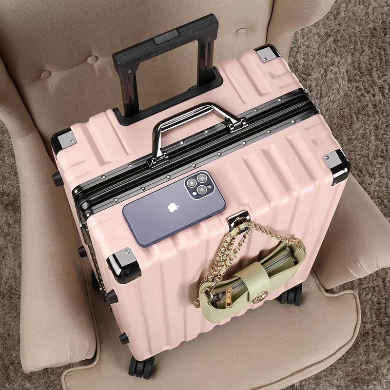 Vilnius spinner luggage: durable hardside suitcase with smooth wheels & secure aluminum frame for any trip.