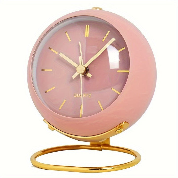 Decorative retro analog alarm clock, a unique vintage piece for any desk or bedroom, loud chime.