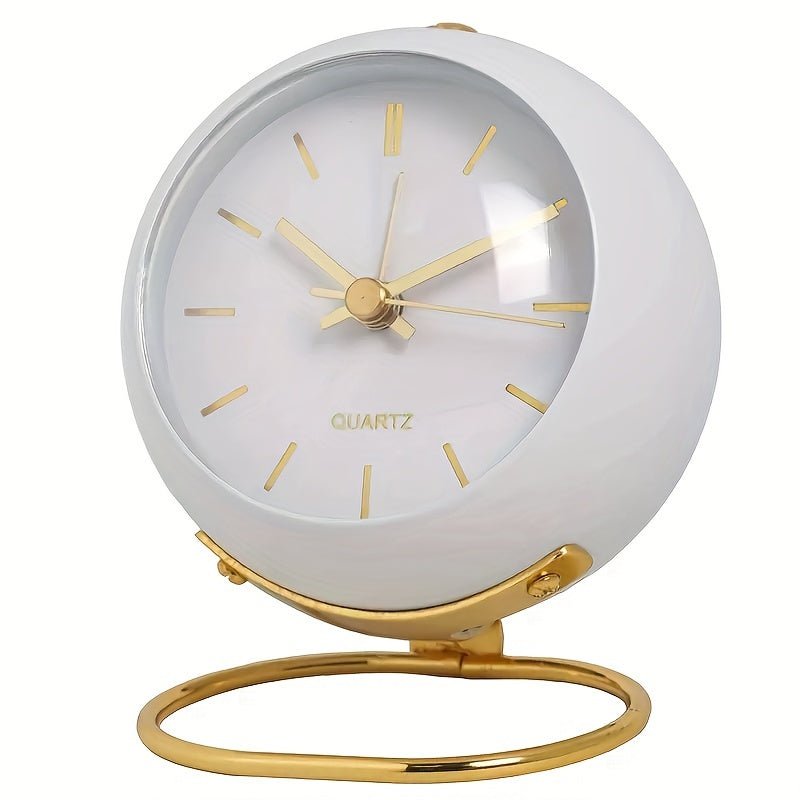 Authentic vintage analog alarm clock, classic loud alarm, perfect retro home accessory for bedroom.