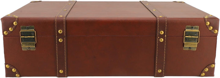 Authentic vintage leather carry-on overnight bag in heritage brown. Unisex travel trunk with secure alloy lock.