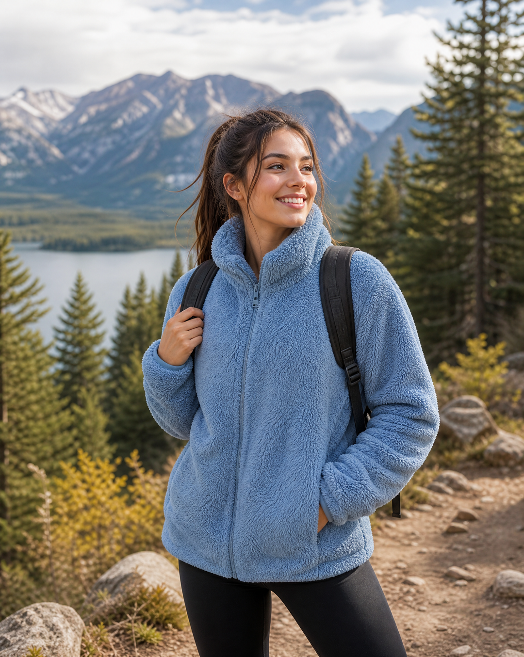 Warm women's winter jacket, cozy and comfortable, perfect for casual layering in cold weather.