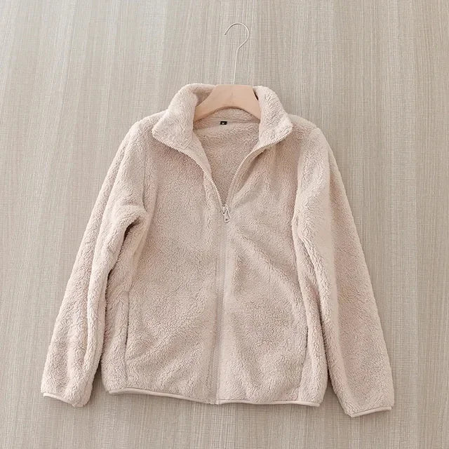 Ultimate comfort women's warm winter jacket, cozy casual outerwear, perfect for cold weather.