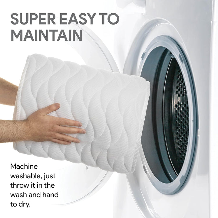 "White full body bathtub pillow with ergonomic design, offering spa comfort and support; made from breathable mesh fabric."