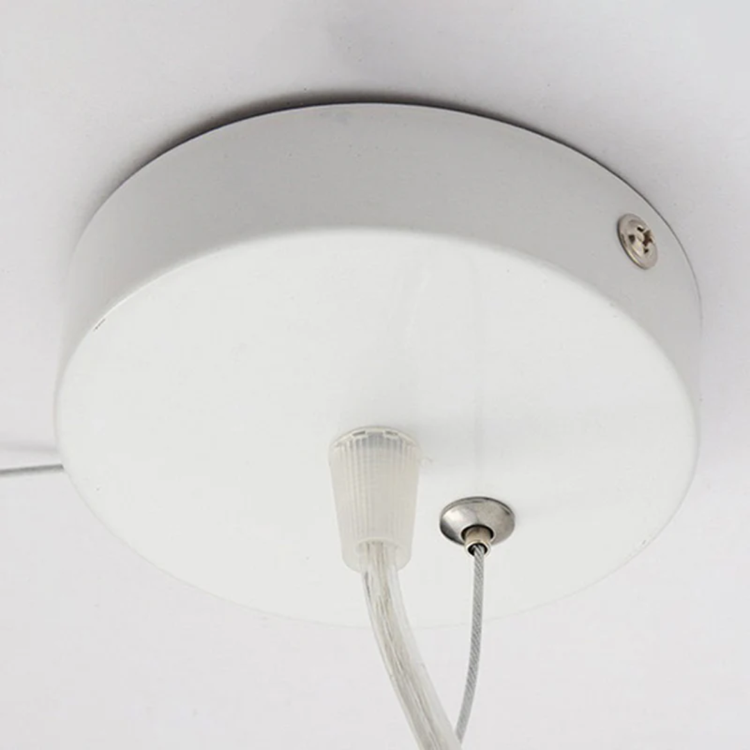 White cloud LED pendant light, crafted from modern PVC/cotton. Brings unique style to home decor.