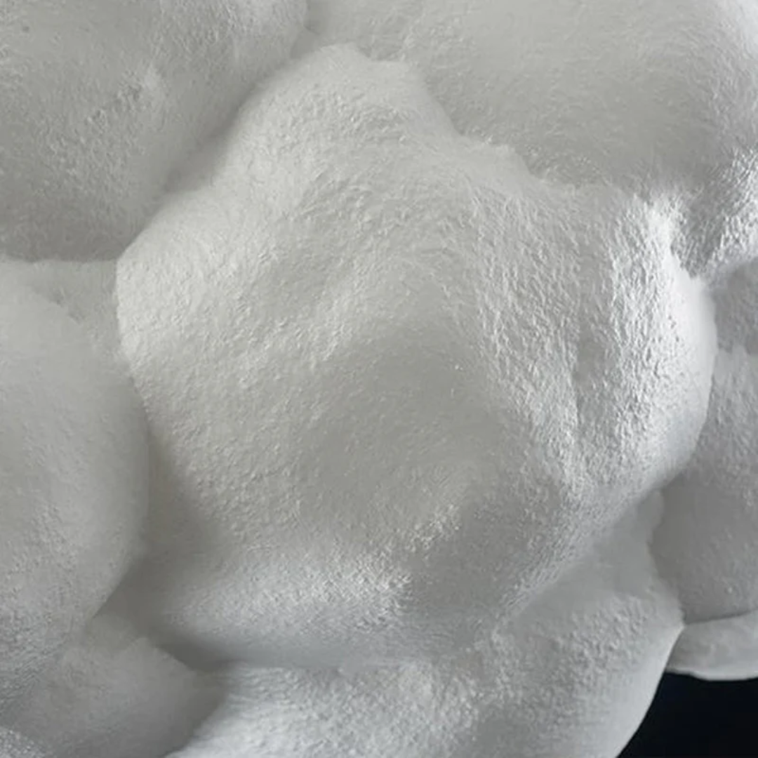 Energy-efficient white cloud LED pendant light. Modern design, PVC & cotton material for bedroom lighting.