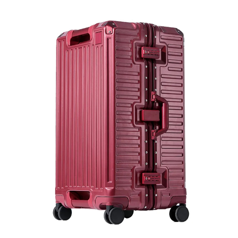 Spacious wide grip hard shell suitcase for durable, long-lasting travel. Effortless mobility with spinner wheels.