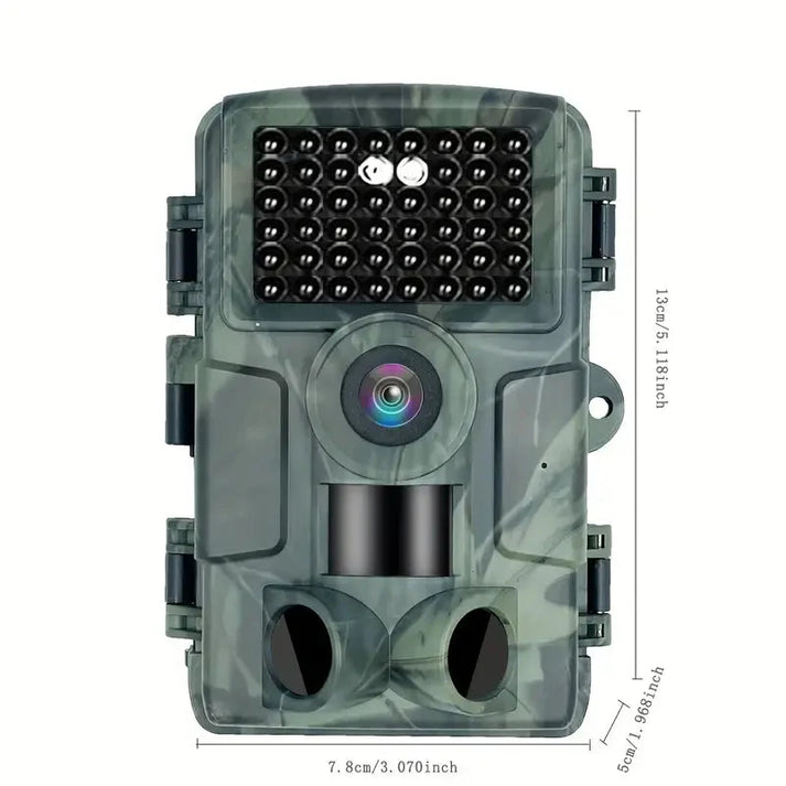 Wildlife camera with 4K video, 60MP photos, infrared night vision, weatherproof design, and app control for nature photograph