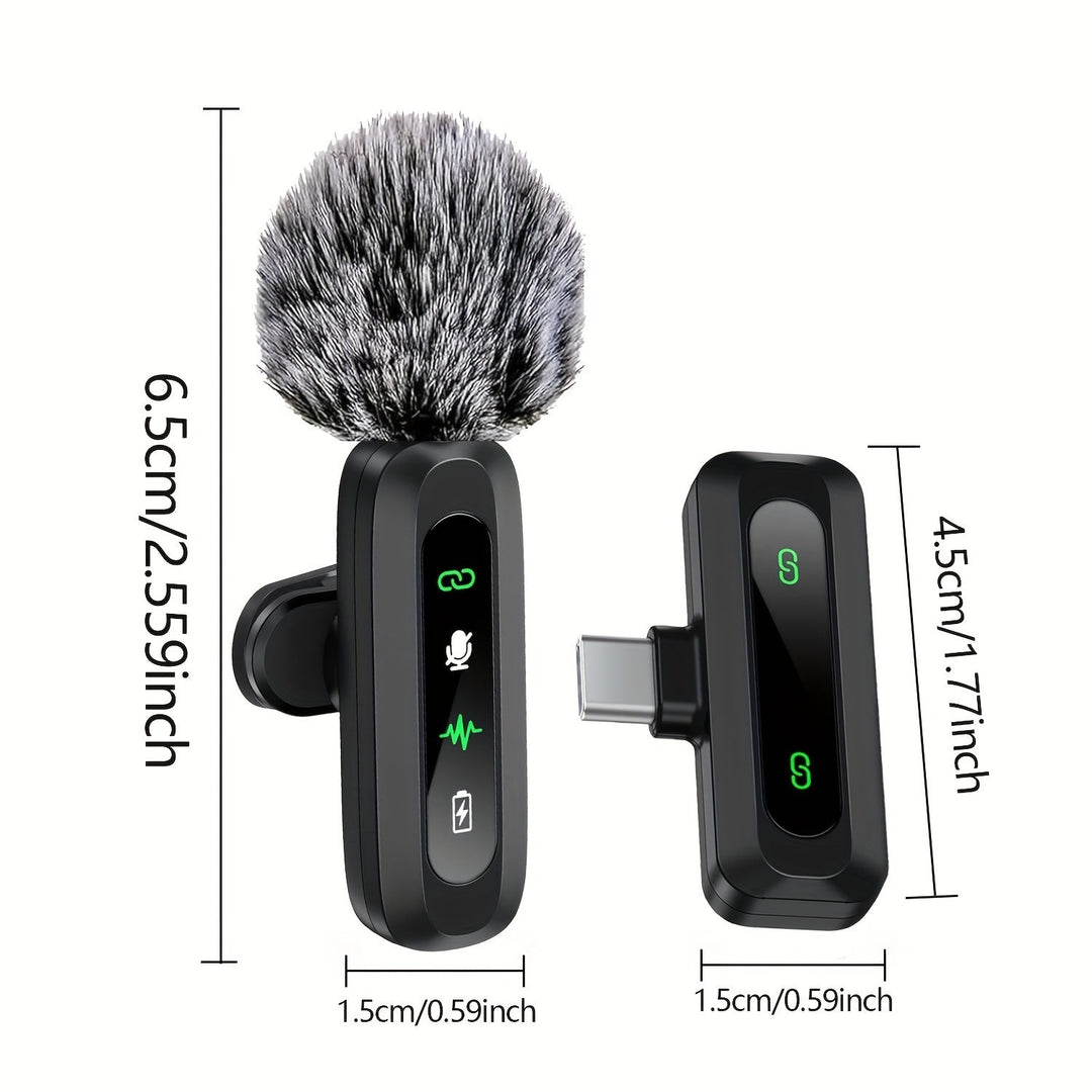 Hands-free wireless lavalier microphone for crisp audio recording with smartphones & tablets.