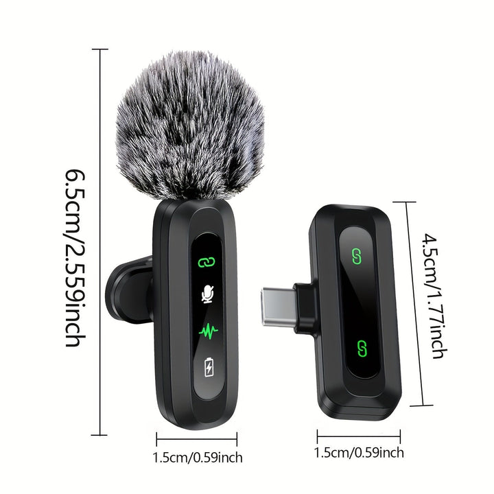 Hands-free wireless lavalier microphone for crisp audio recording with smartphones & tablets.