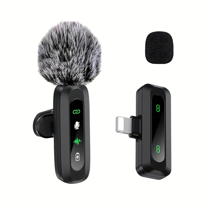 Crystal-clear audio recording with this wireless lavalier microphone for mobile content creators.