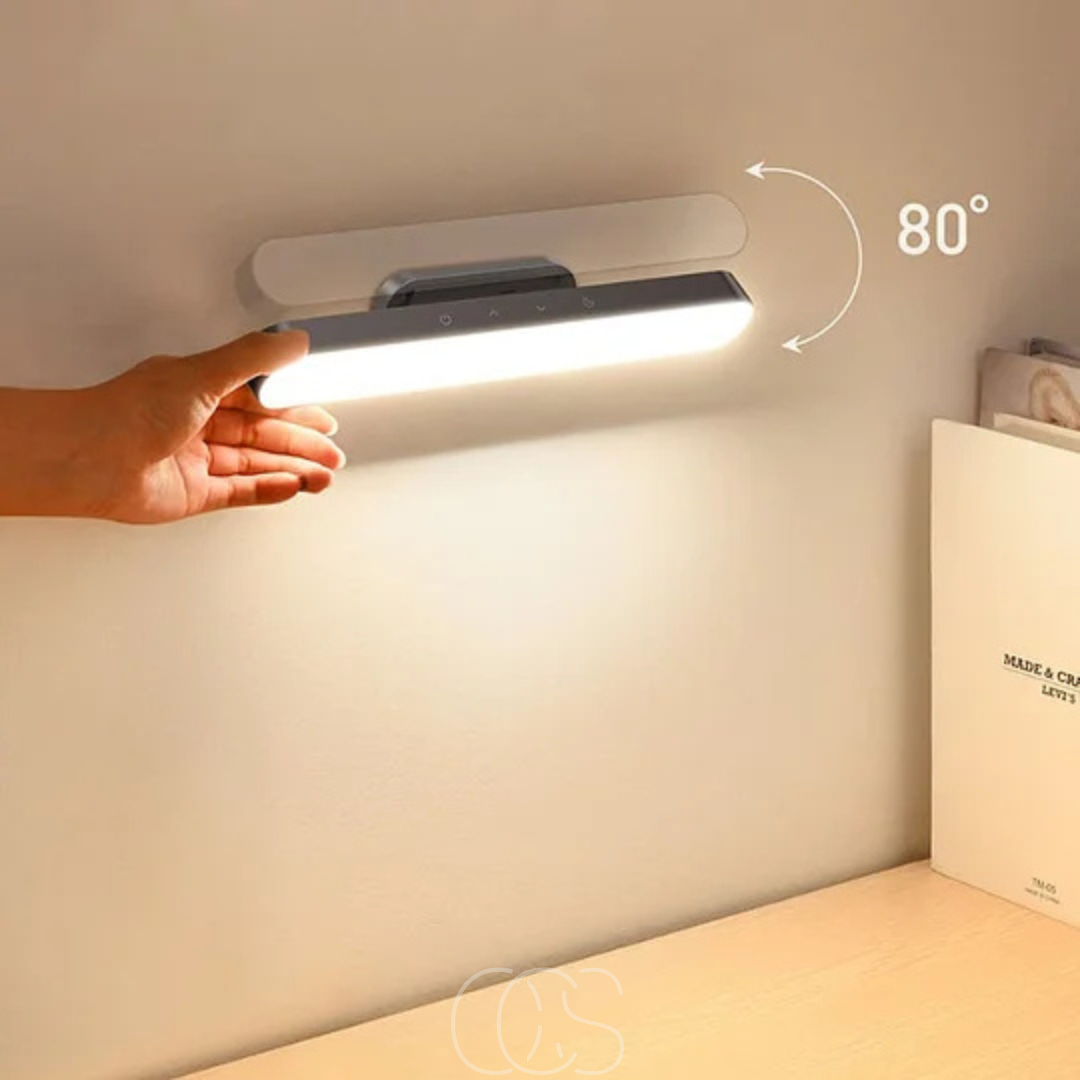 Modern dimmable LED lamp, magnetic & wireless. Portable home light, USB rechargeable for versatile use.