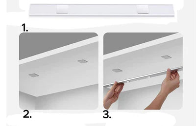 Efficient wireless motion sensor LED light. Rechargeable under cabinet lighting for kitchen, closet, and hallways.