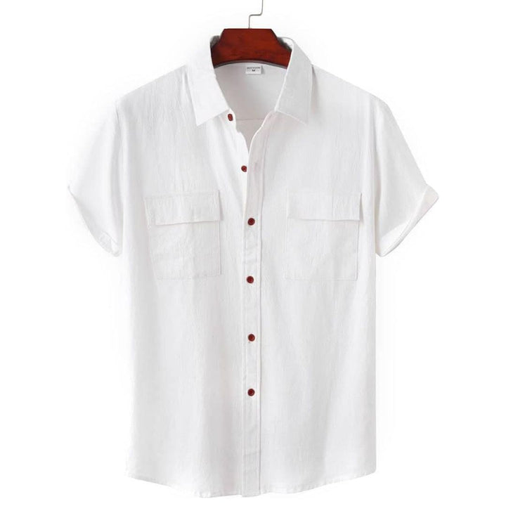 Elegant women's short sleeve Annie Blouse, a versatile casual top for office and summer fashion.