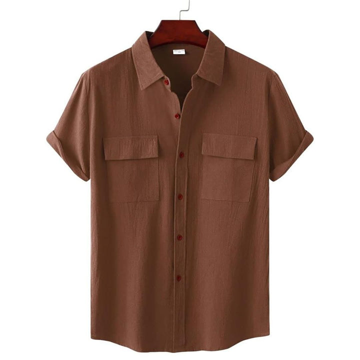 Stylish women's Annie Blouse, a versatile short sleeve top suitable for spring, summer, and work.