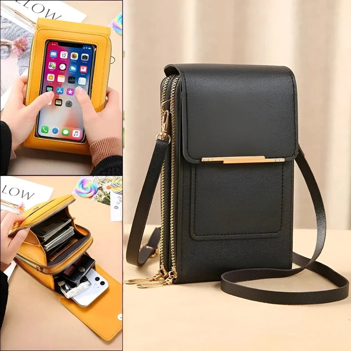 Women's anti-theft crossbody bag with secure zippers for daily use & safe travel.